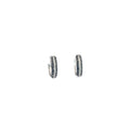 14k White Gold .50ct Round Black and White Diamond Hoop Earrings