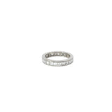 Platinum 2.50ct F VS2 Asscher Cut diamond Channel Set eternity band ring