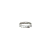 Platinum 2.50ct F VS2 Asscher Cut diamond Channel Set eternity band ring