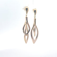 14k Rose Gold Dangle Earrings 3.60 Gram