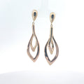 14k Rose Gold Dangle Earrings 3.60 Gram