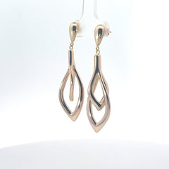 14k Rose Gold Dangle Earrings 3.60 Gram