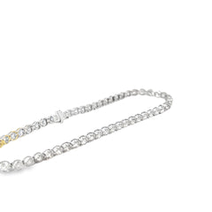 18k White Gold 5.00ct G/H SI1/ I1 Round Diamond Tennis Bracelet