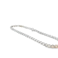 18k White Gold 5.00ct G/H SI1/ I1 Round Diamond Tennis Bracelet