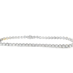 18k White Gold 5.00ct G/H SI1/ I1 Round Diamond Tennis Bracelet