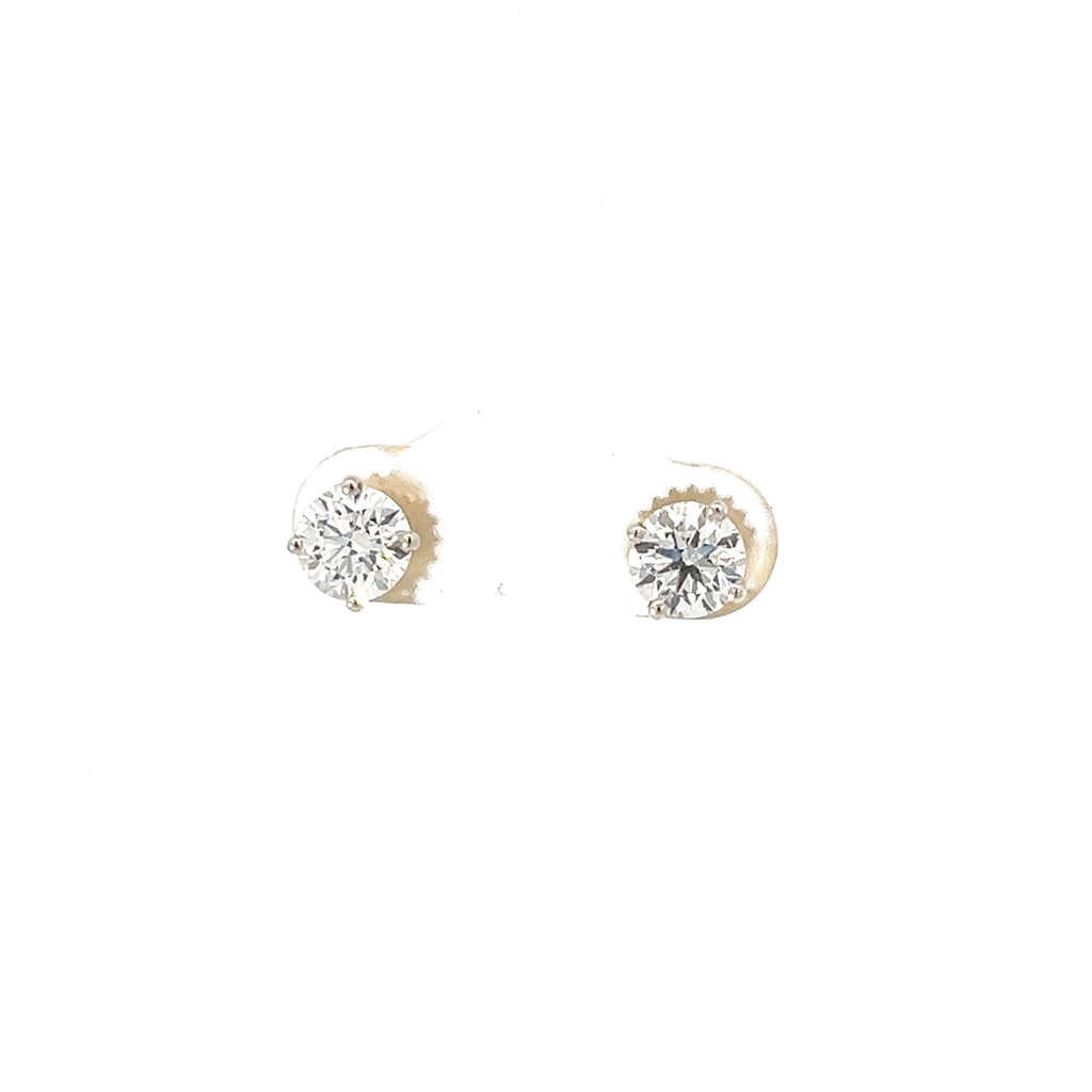 14k White Gold 1.50ct  G VS2 Round Diamond Stud Earrings