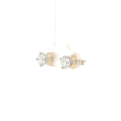 14k White Gold 1.50ct  G VS2 Round Diamond Stud Earrings