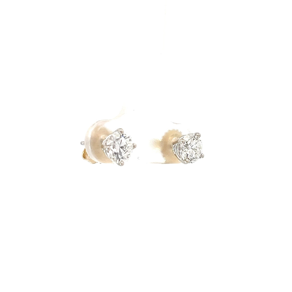 14k White Gold 1.50ct  G VS2 Round Diamond Stud Earrings