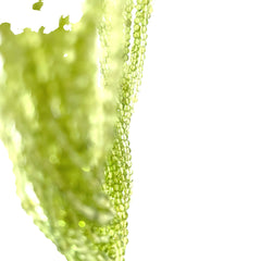 18k Yellow Gold (14) Strand Peridot Bead Necklace 3.75mm