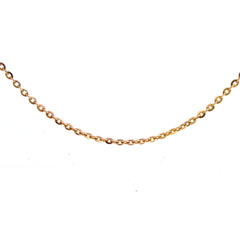 14k Rose Gold 3.8 Gram Diamond Cut Round Open Link Cable Necklace 18"inch