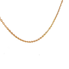 14k Rose Gold 3.8 Gram Diamond Cut Round Open Link Cable Necklace 18"inch