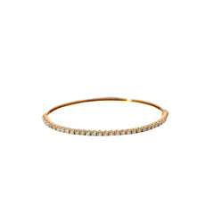 18k Rose Gold 1.98ct H VS2 Round Diamond Bangle Bracelet