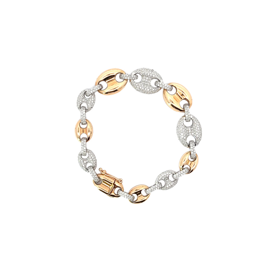 18k Rose Gold 3.19ct G VS1 Round Diamond Bracelet