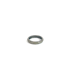 14k White Gold 1.00ct Yellow Diamond Pave Eternity Ring 3mm