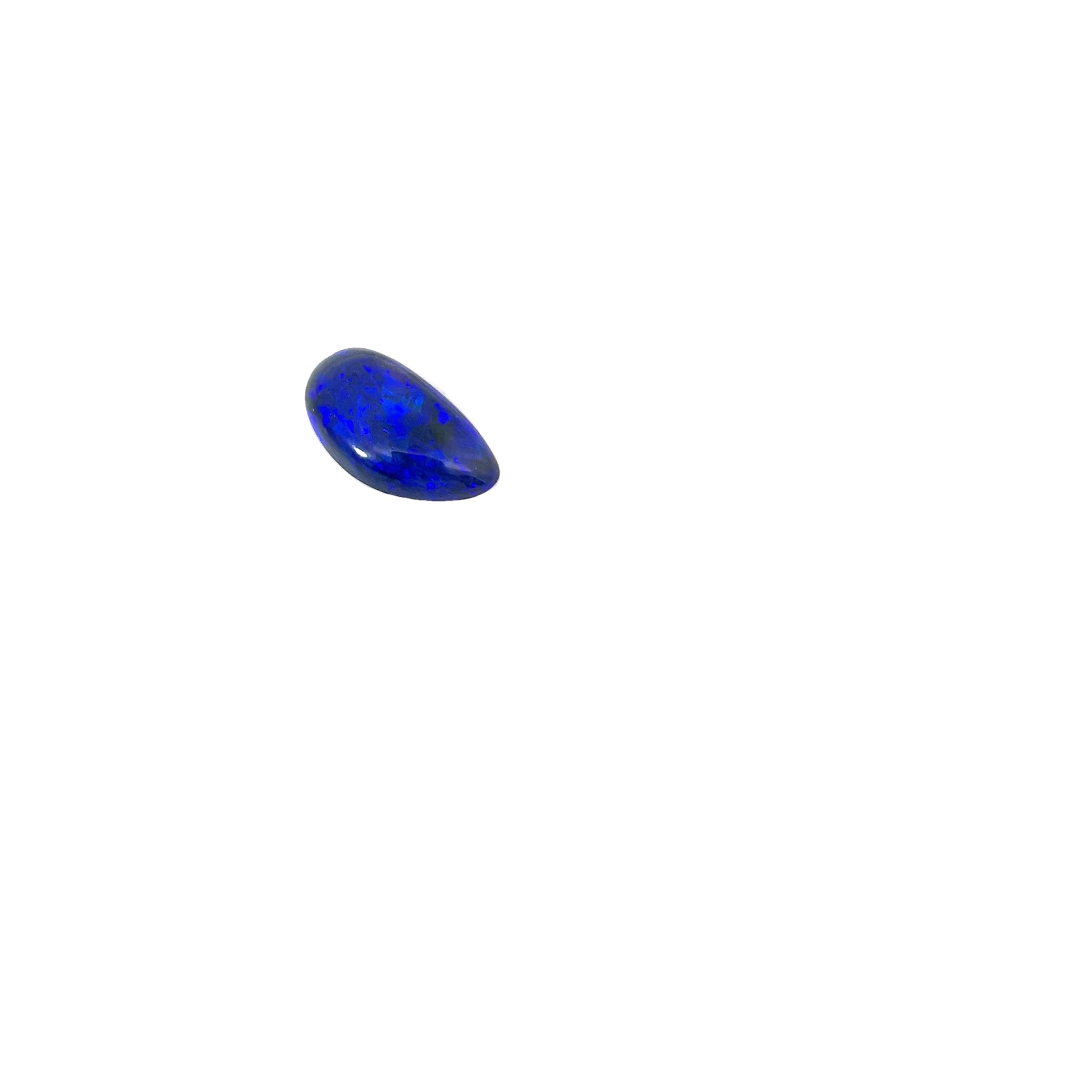 5.60CT BLACK OPAL FREEFORM DOUBLE CABOCHON GIA