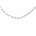 14k White Gold Fancy Diamond Cut Bead Necklace 3mm 16.3 gram 18" inch