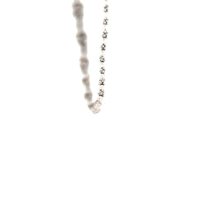 14k White Gold Fancy Diamond Cut Bead Necklace 3mm 16.2 gram 18" inch