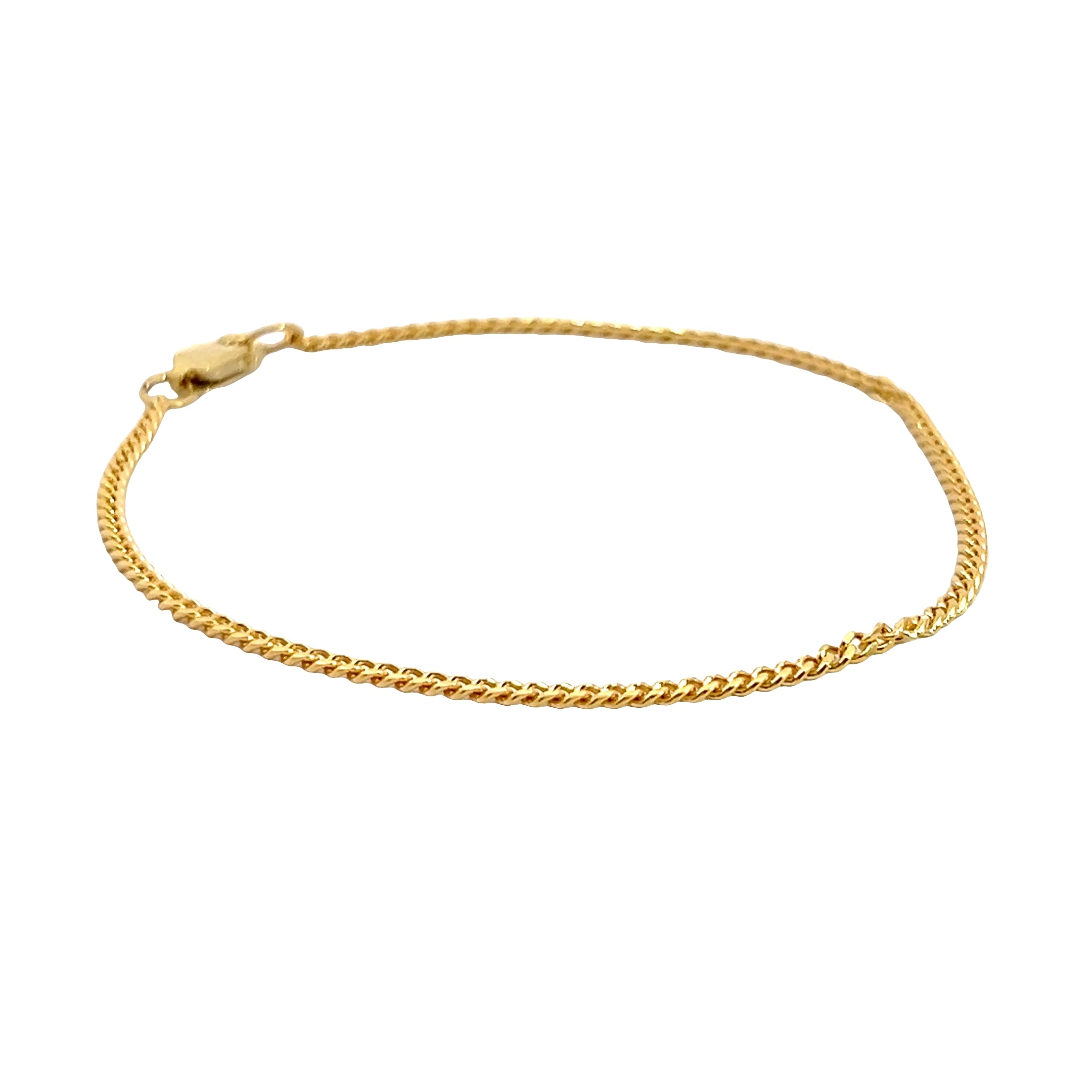 14k Yellow Gold 1.60 gram Mini Micro Cuban Link Bracelet