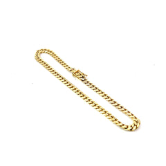 14k Yellow Gold 20.00 Grams Cuban Link Bracelet 4mm 10"inch