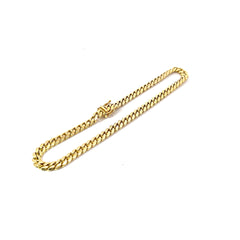 14k Yellow Gold 20.00 Grams Cuban Link Bracelet 4mm 10"inch