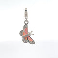 Pre-Owned Thomas Sabo 925 Pink Enamel & CZ Butterfly Charm