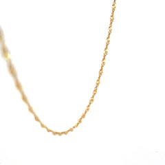 14k Yellow Gold 3.4 Gram Twisted Chain 18" inch