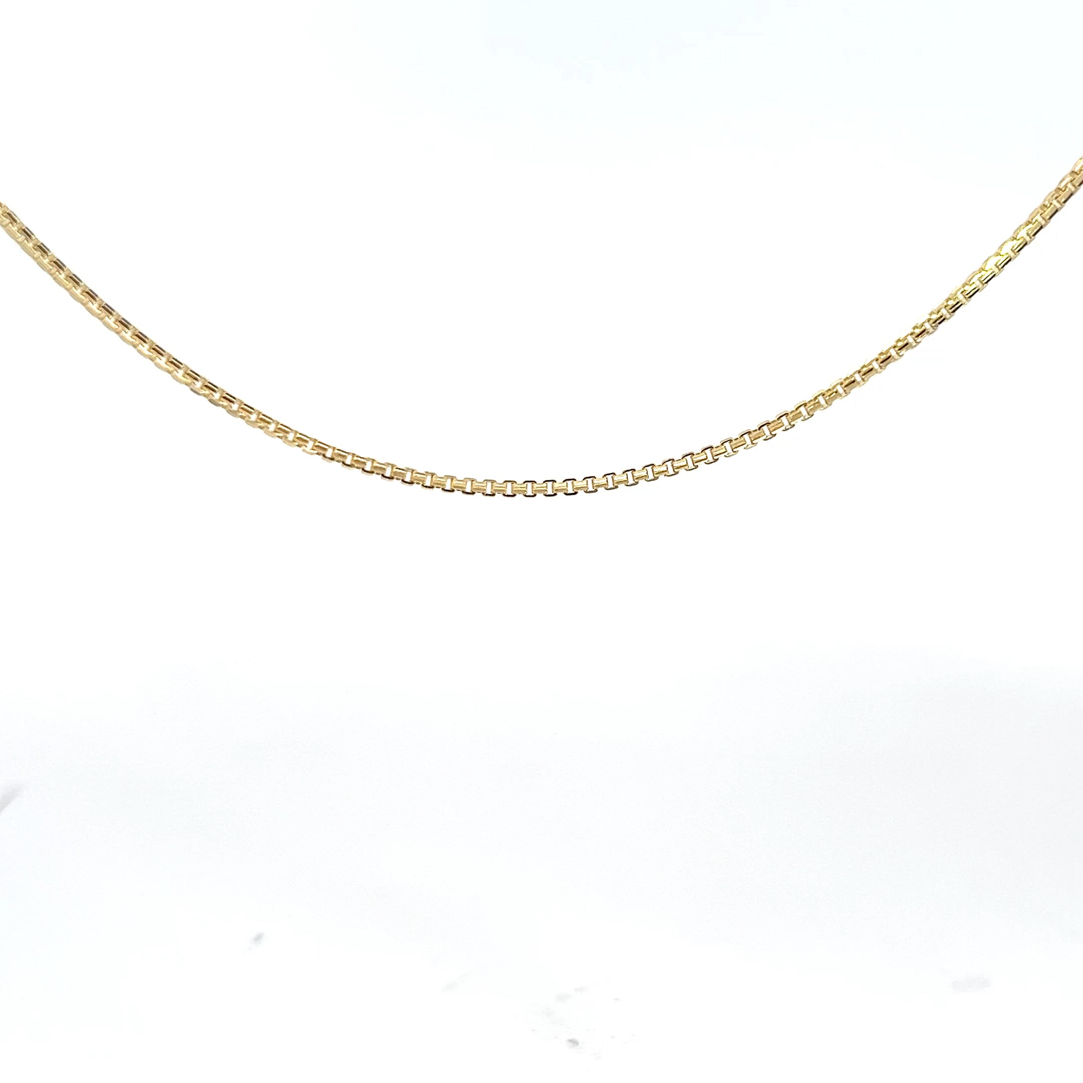 14k Yellow Gold 4.1 Gram Box Necklace 18" inch