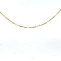 14k Yellow Gold 4.0 Gram Box Necklace 18" inch