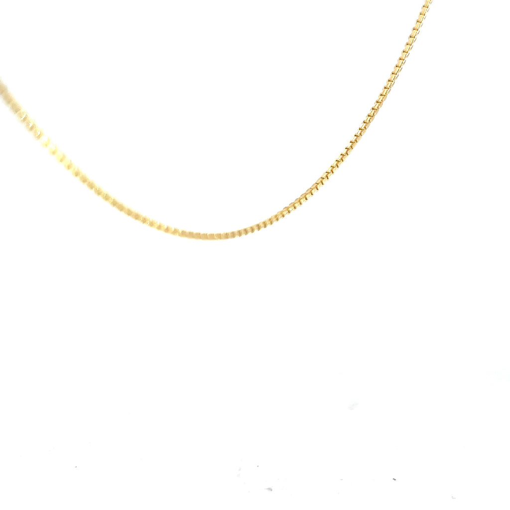 14k Yellow Gold 4.1 Gram Box Necklace 18" inch