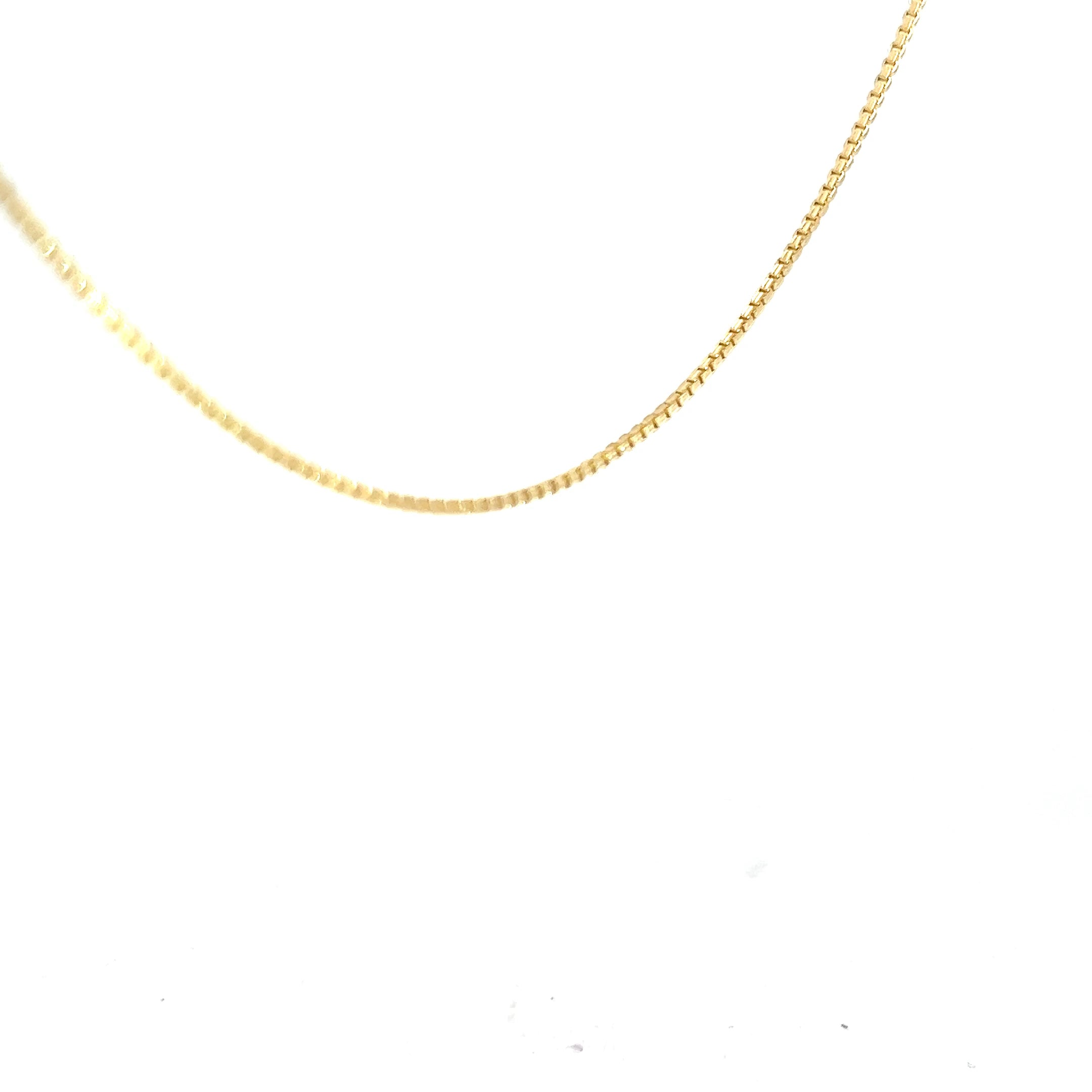 14k Yellow Gold 4.1 Gram Box Necklace 18" inch