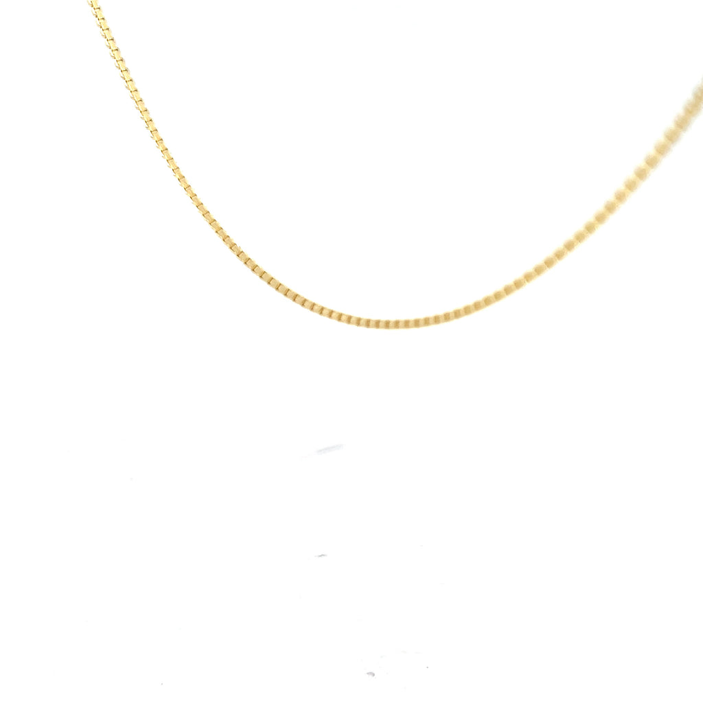 14k Yellow Gold 4.1 Gram Box Necklace 18" inch