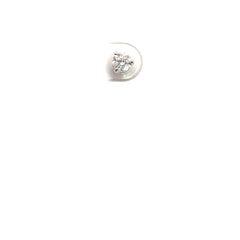 14k White Gold .20ct G VS2 Round Single Diamond Stud Earring