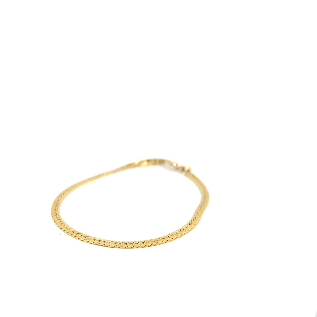 14k Yellow Gold 3.20 Gram Herringbone Bracelet 2.8mm 7" inch