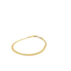 14k Yellow Gold 3.20 Gram Herringbone Bracelet 2.8mm 7" inch