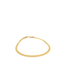 14k Yellow Gold 3.20 Gram Herringbone Bracelet 2.8mm 7" inch