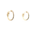 14k Yellow Gold .35ct G VS2 Round Diamond Thin Hoop Earrings 1/2"