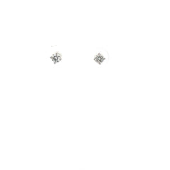14k White and Yellow .30ct G VS2 Round Diamond Stud Earrings