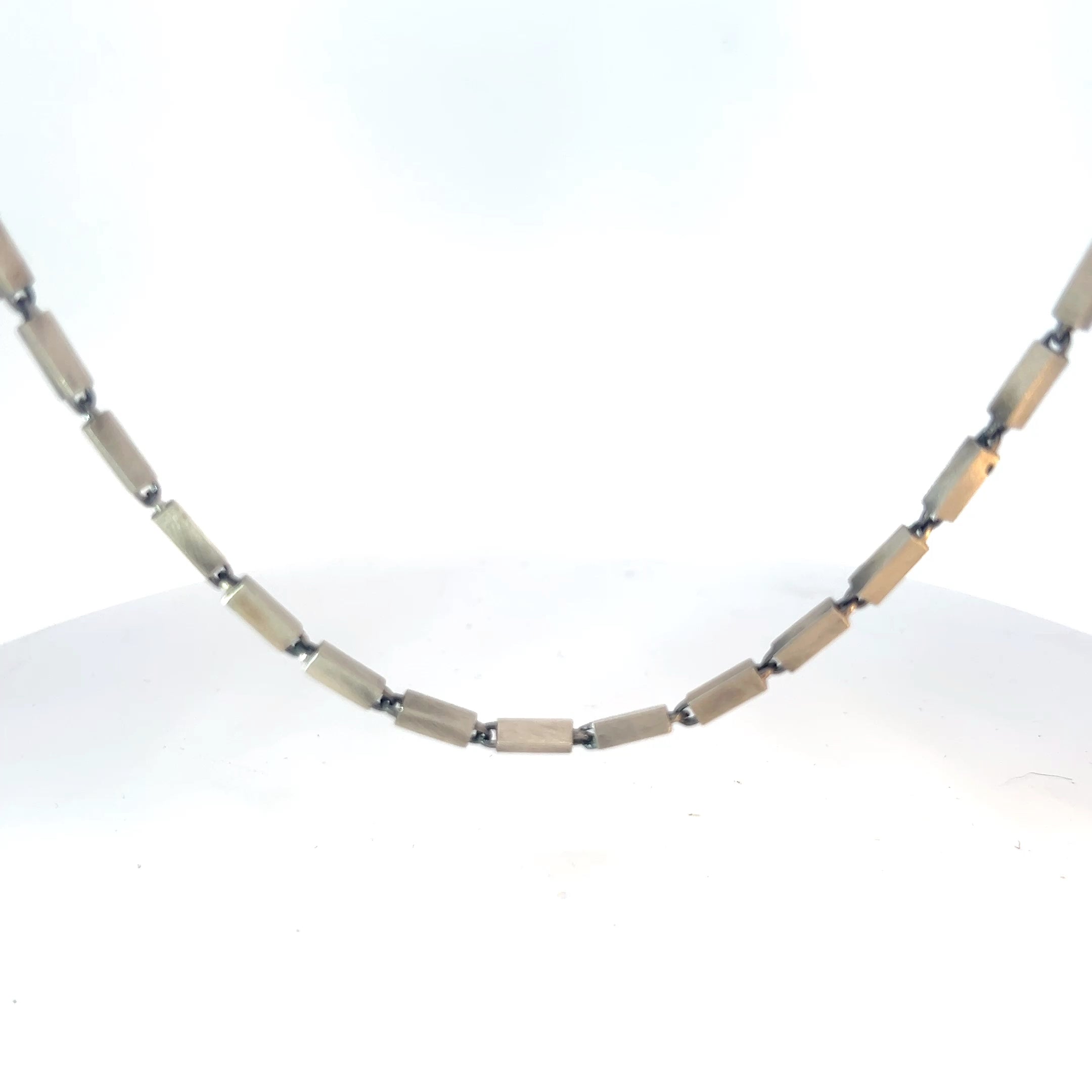 Sterling Silver 33.0 gram Bar Link Necklace