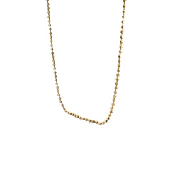 10K YELLOW GOLD 10 GRAM DIAMOND CUT BEAD CHAIN 2MM 20"INCHES