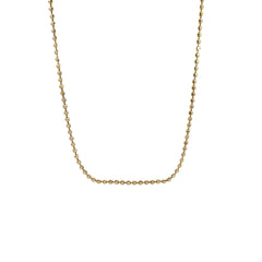 10K YELLOW GOLD 10 GRAM DIAMOND CUT BEAD CHAIN 2MM 20"INCHES