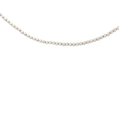 14k White Gold Diamond Cut Beaded Chain 3mm 12.6 gram 18"inch