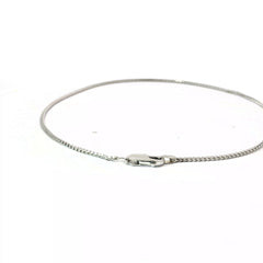 14k White Gold Micro Cuban Anklet 3 gram 1.5mm 10"inch