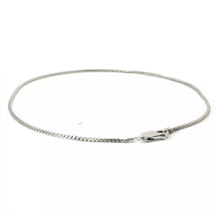 14k White Gold Micro Cuban Anklet 3 gram 1.5mm 10"inch