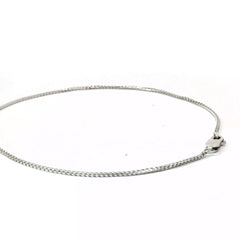 14k White Gold Micro Cuban Anklet 3 gram 1.5mm 10"inch