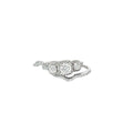 14k White Gold 1.00ct F SI1 Round Diamond and .50ct F SI1 Round diamond Past, Present and Future Engagement Ring