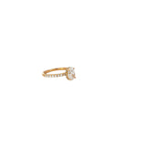 18k Yellow Gold 1.29ct G SI1 Oval Diamond and along the band .35ct G SI2 Round Diamond Engagement Ring Certified by GIA #2377672242