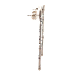 Pre-Owned John Hardy Sterling Silver Bamboo Dangle Earrings 7.2 dwt
