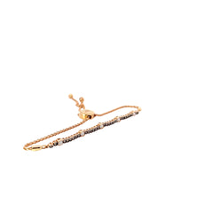 14k Rose Gold .50ct G VS2 Round Diamond and .50ct Round Chocolate Diamond Bracelet