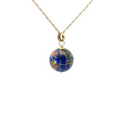 18k Yellow Gold Vintage Globe Necklace