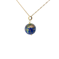 18k Yellow Gold Vintage Globe Necklace